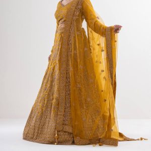 OLIVE BRIDAL LEHENGA