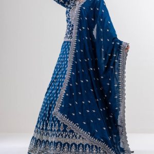 TEAL BLUE PARTY LEHENGA