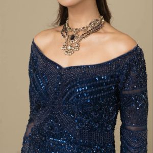 NAVY BLUE BRIDAL GOWN