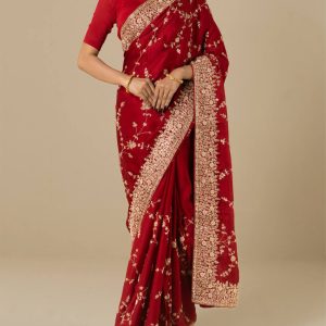 MAROON PARTY SAREE